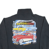 JERZEES Autorama Mens Sweatshirt Black 1/4 Zip USA L