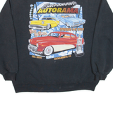 JERZEES Autorama Mens Sweatshirt Black 1/4 Zip USA L