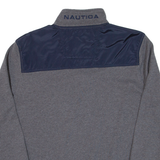 NAUTICA Mens Sweatshirt Grey 1/4 Zip M