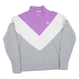 FILA Womens Sweatshirt Purple 1/4 Zip L