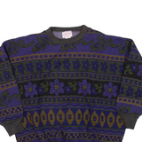 Crazy Print Womens Sweatshirt Purple ONE SIZE