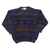 Crazy Print Womens Sweatshirt Purple ONE SIZE