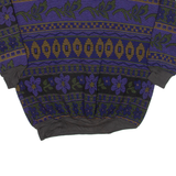 Crazy Print Womens Sweatshirt Purple ONE SIZE