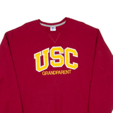 RUSSELL ATHLETIC Usc Grandparents Mens Sweatshirt Red USA L