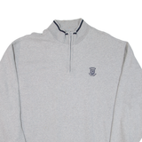 CHAPS RALPH LAUREN Mens Sweatshirt Grey 1/4 Zip L
