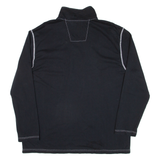 NAUTICA Mens Sweatshirt Black 1/4 Zip 2XL