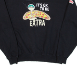 CHAMPION Its Ok To Be Extra Papa John's Womens Sweatshirt Black L