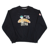 CHAMPION Its Ok To Be Extra Papa John's Womens Sweatshirt Black L