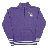 CHAMPION Womens Sweatshirt Purple 1/4 Zip M