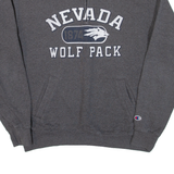 CHAMPION Nevada Wolf Pack Mens Sweatshirt Grey 1/4 Zip USA XL