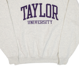 CHAMPION Taylor University Mens Sweatshirt Grey USA S