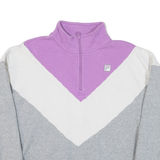 FILA Womens Sweatshirt Grey 1/4 Zip L