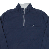NAUTICA Mens Sweatshirt Blue 1/4 Zip M