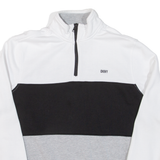 DKNY Womens Sweatshirt Grey 1/4 Zip M