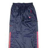 WILSON Mens Track Pants Blue Straight L W30 L32