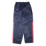 WILSON Mens Track Pants Blue Straight L W30 L32