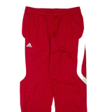 ADIDAS Mens Track Pants Red Straight S W32 L30