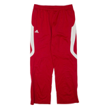 ADIDAS Mens Track Pants Red Straight S W32 L30