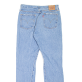 LEVI'S 501 BIG E Jeans Distressed Womens Blue Straight Stone Wash W31 L32