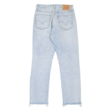 LEVI'S 501 BIG E Jeans Distressed Womens Blue Straight Stone Wash W27 L28