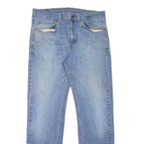 LEVI'S 505 Jeans Mens Blue Regular Straight Stone Wash W34 L32