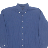 TOMMY HILFIGER Mens Shirt Blue Check Long Sleeve XL