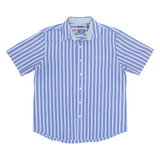 CHAPS Mens Shirt Blue Striped L