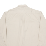 TOMMY HILFIGER Oversized Mens Plain Shirt Beige Long Sleeve L