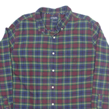 CHAPS Mens Shirt Purple Plaid Long Sleeve XL