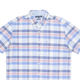 TOMMY HILFIGER Mens Shirt Blue Plaid L