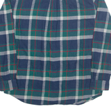 CHAPS Performance Mens Shirt Green Plaid Long Sleeve L