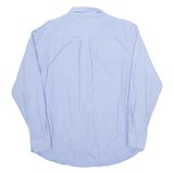 CHAPS Iconic Poplin Mens Shirt Blue Houndstooth Long Sleeve L