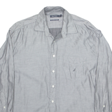 NAUTICA 80's Two-ply Mens Denim Shirt Grey Long Sleeve XL