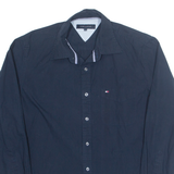 TOMMY HILFIGER Mens Formal Shirt Blue Long Sleeve L