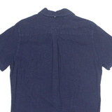 TOMMY HILFIGER Mens Plain Shirt Blue Linen S