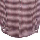 NAUTICA Tailored Fit Mens Shirt Red Check Long Sleeve M