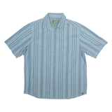 WOOLRICH Mens Shirt Blue Striped L
