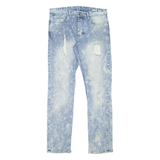 CALVIN KLEIN JEANS Mince Distressed Mens Jeans Blue Slim Straight W32 L32