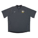 NIKE Baseball Mens Jersey Grey USA V-Neck 2XL