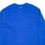 NIKE Basketball Mens T-Shirt Blue Long Sleeve USA XL