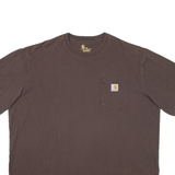 CARHARTT Mens T-Shirt Brown 2XL