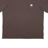 CARHARTT Mens T-Shirt Brown 2XL