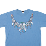 DIAMOND DUST Dream Catcher Womens T-Shirt Blue L