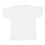 Mens T-Shirt White V-Neck M