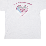 JERZEES A Grandmother's Heart Womens T-Shirt Grey Collared XL