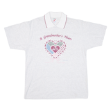 JERZEES A Grandmother's Heart Womens T-Shirt Grey Collared XL