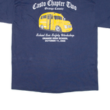 HANES Orange County Casto Mens T-Shirt Blue USA XL