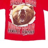 Real Men Hunt Bears Mens T-Shirt Red L