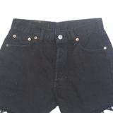 LEVI'S Cut Off 501 Womens Denim Shorts Black M W28