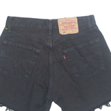 LEVI'S Cut Off 501 Womens Denim Shorts Black M W28